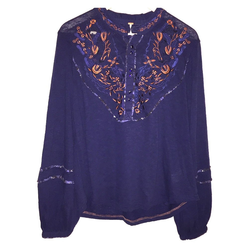 NWT Free People Sundance Kid Western Henley M